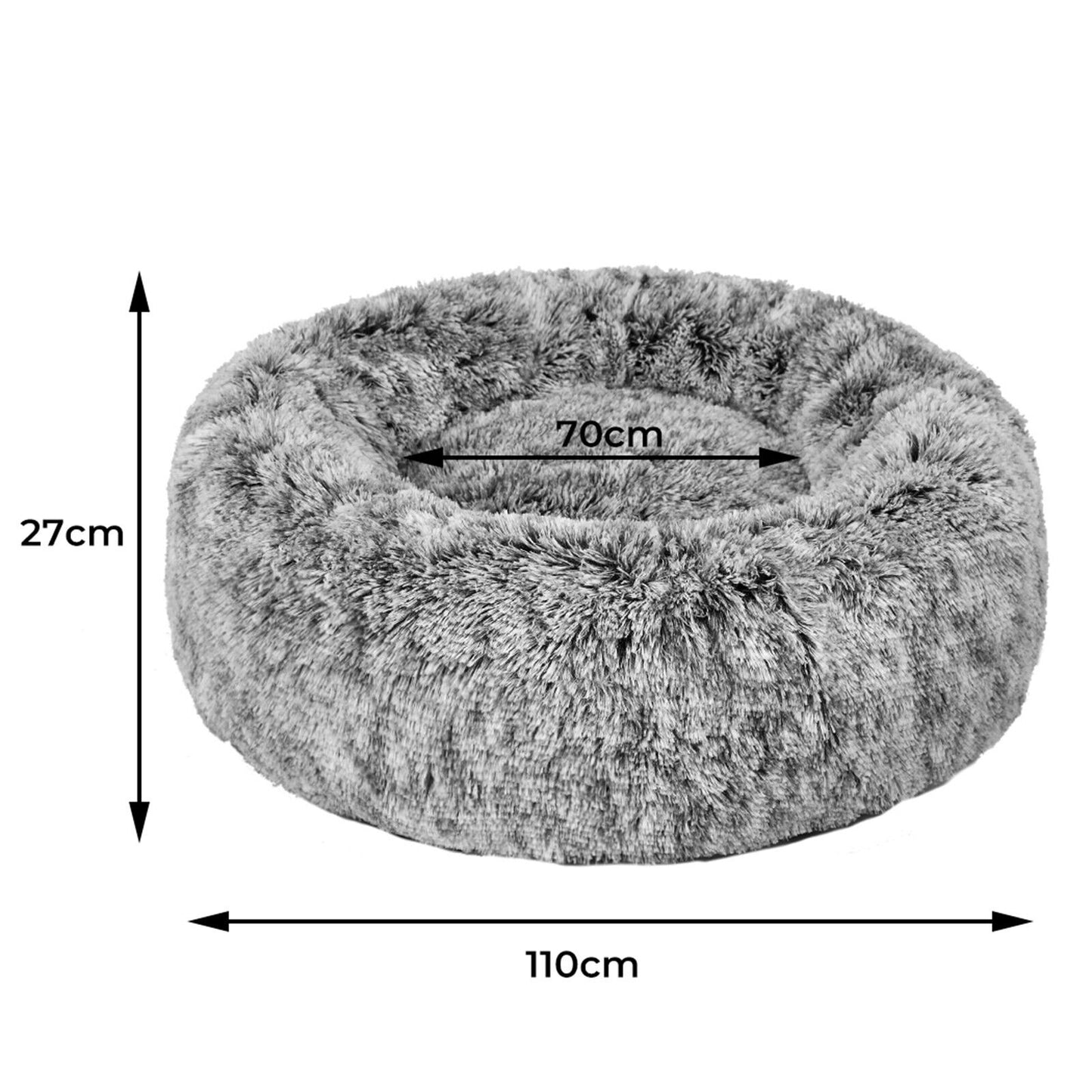 Skylos Dog Bed Cat Beds Washable Large Puppy Soft Warm Calming Cushion Round