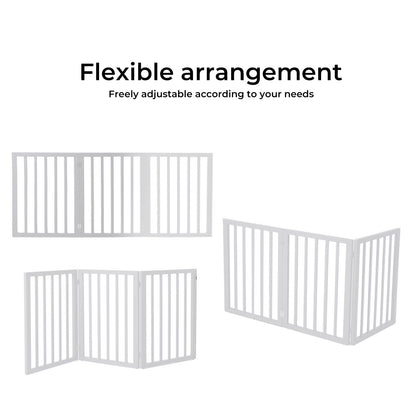 Skylos Pet Gate Wooden Dog Fence Baby Safety Barrier Indoor Stairway Doorway