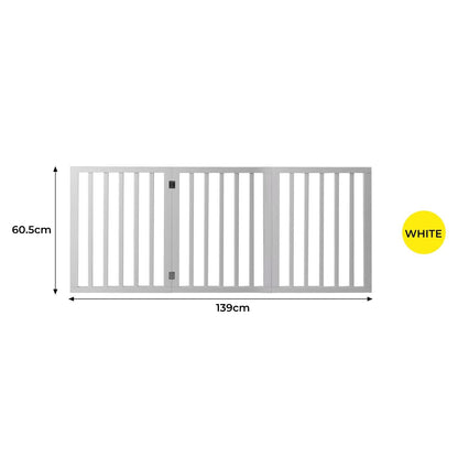 Skylos Pet Gate Wooden Dog Fence Baby Safety Barrier Indoor Stairway Doorway