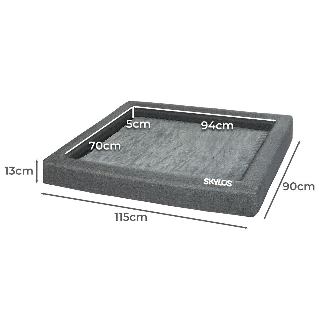 Skylos Pet Dog Calming Bed Memory Foam Orthopedic Removable Cover Extra Large