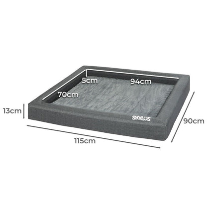 Skylos Pet Dog Calming Bed Memory Foam Orthopedic Removable Cover Extra Large