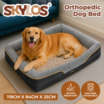 Skylos Large Dog Bed Orthopaedic Waterproof Pet Sofa Mattress Cushion Washable