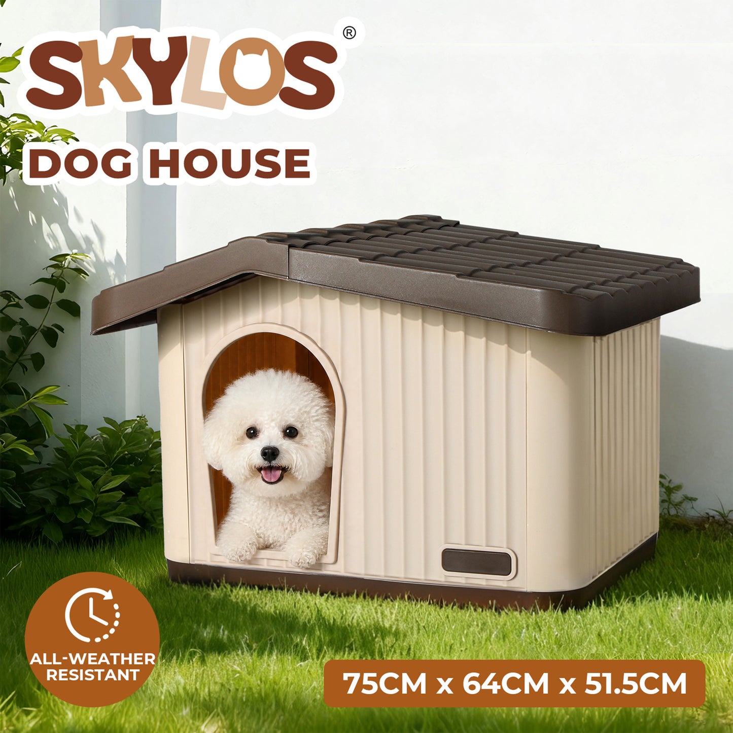 Skylos Pet House Outdoor Winter Insulated Dog Kennel Stray Shelter Weatherproof