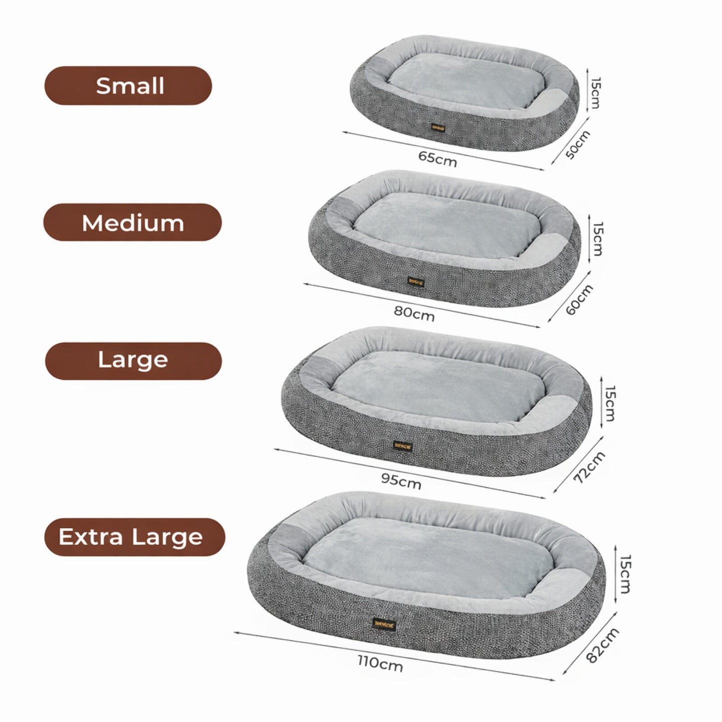 Skylos Orthopaedic Dog Bed Washable Waterproof Caliming Pet Bed Soft Non Slip
