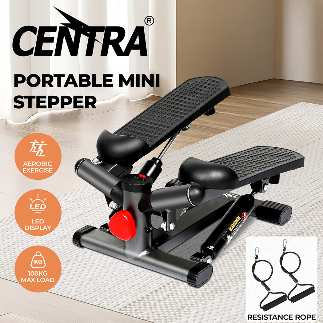 Centra Mini Stepper Adjustable Resistance Rope Aerobic Step Trainer Fitness
