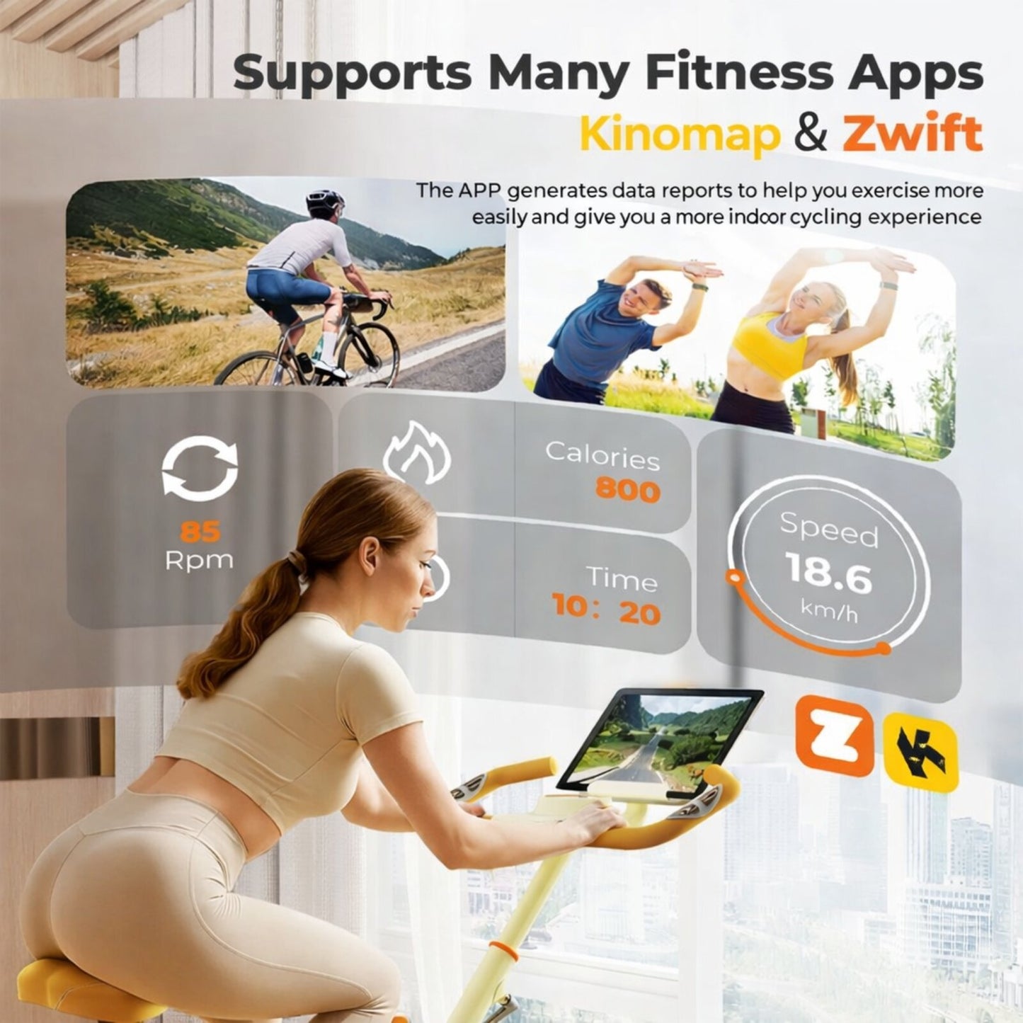 CENTRA Magnetic Exercise Bike Smart Indoor Cycling Bike Home Gym Cardio Trainer