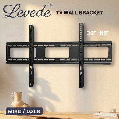 Levede TV Wall Bracket Mount Slim for 32-85 55 65 75 inch Flat 3D LCD LED Plasma